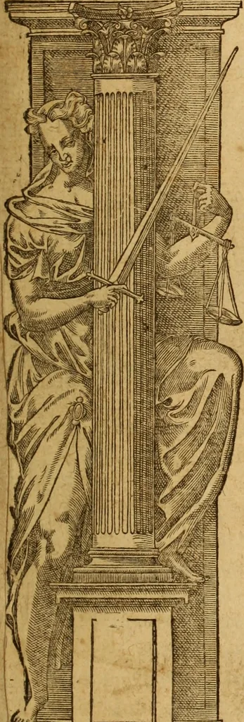 An illustration from Tou en agiois patros emon Athanasiou Archiepiskopou Alexandreias Ta euriskomena apanta. = B. Athanasii archiepiscopi Alexandrini Opera qvæ reperivntvr omnia, : in dvos tomos tribvta. Græce nunc primùm (ex Mss. Codd. Basil. Cantabrig. Palatm. & aliis) in lucem data, cum interpretatione Latine Petri Nannii ... Accesserunt fragmenta varia: notæ variarum lectionum: index triplex, 1601, leaf 6