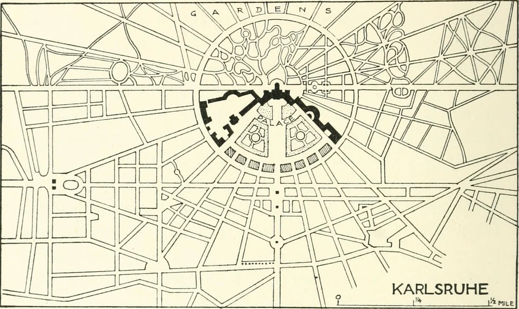 An illustration from Town planning, past, present and possible, 1911, leaf 113