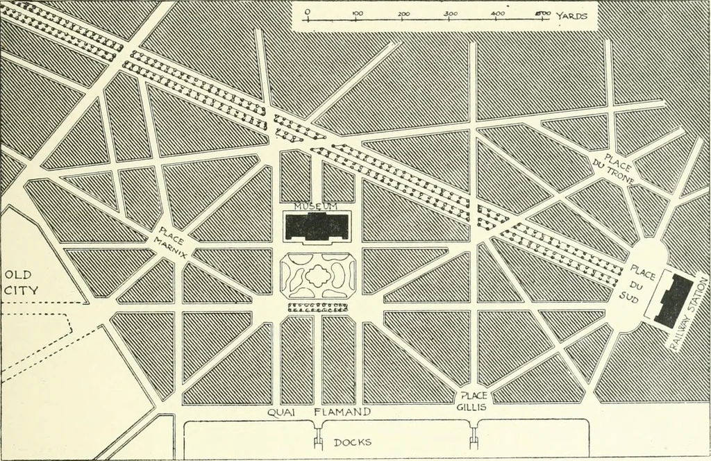 An illustration from Town planning, past, present and possible, 1911, leaf 128
