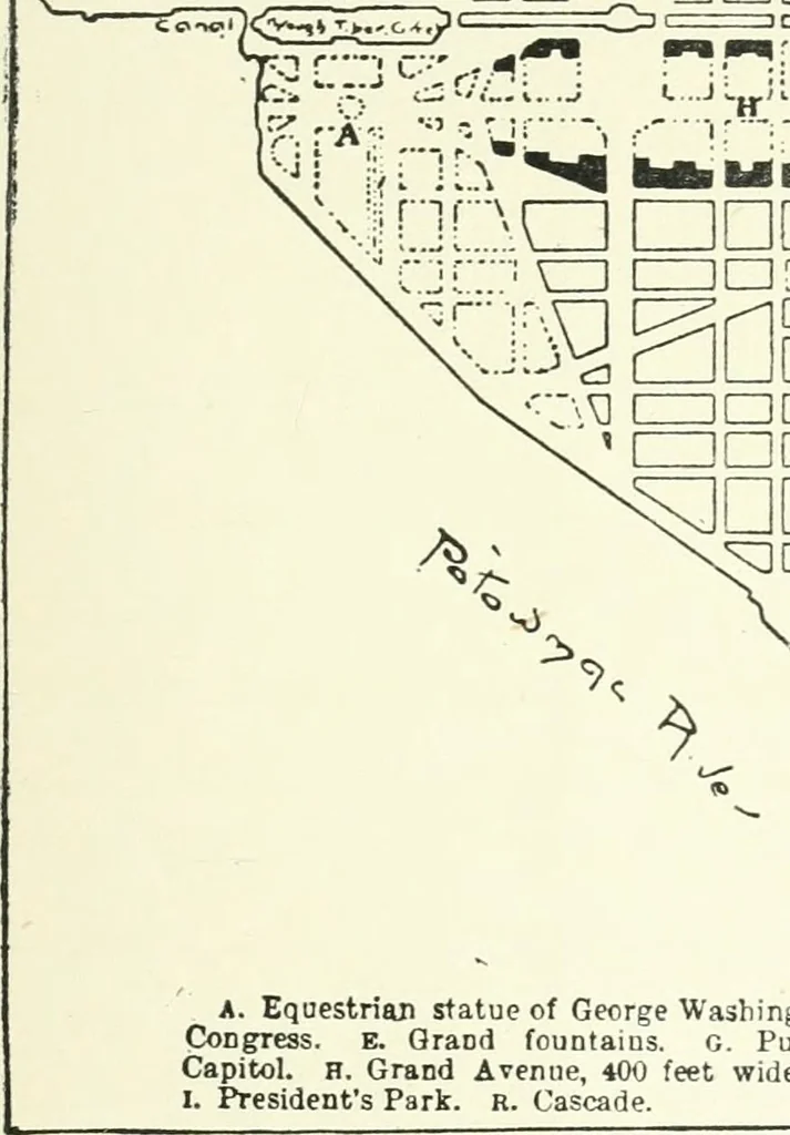 An illustration from Town planning, past, present and possible, 1911, leaf 134