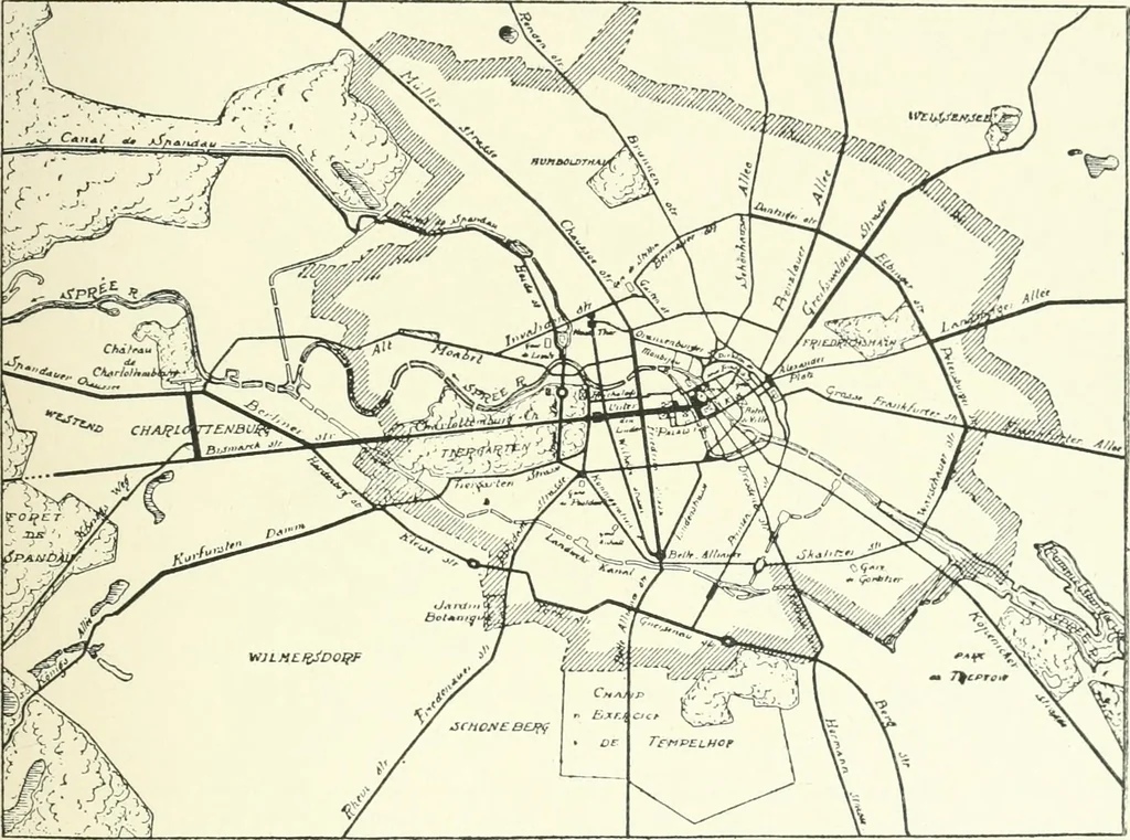 An illustration from Town planning, past, present and possible, 1911, leaf 160