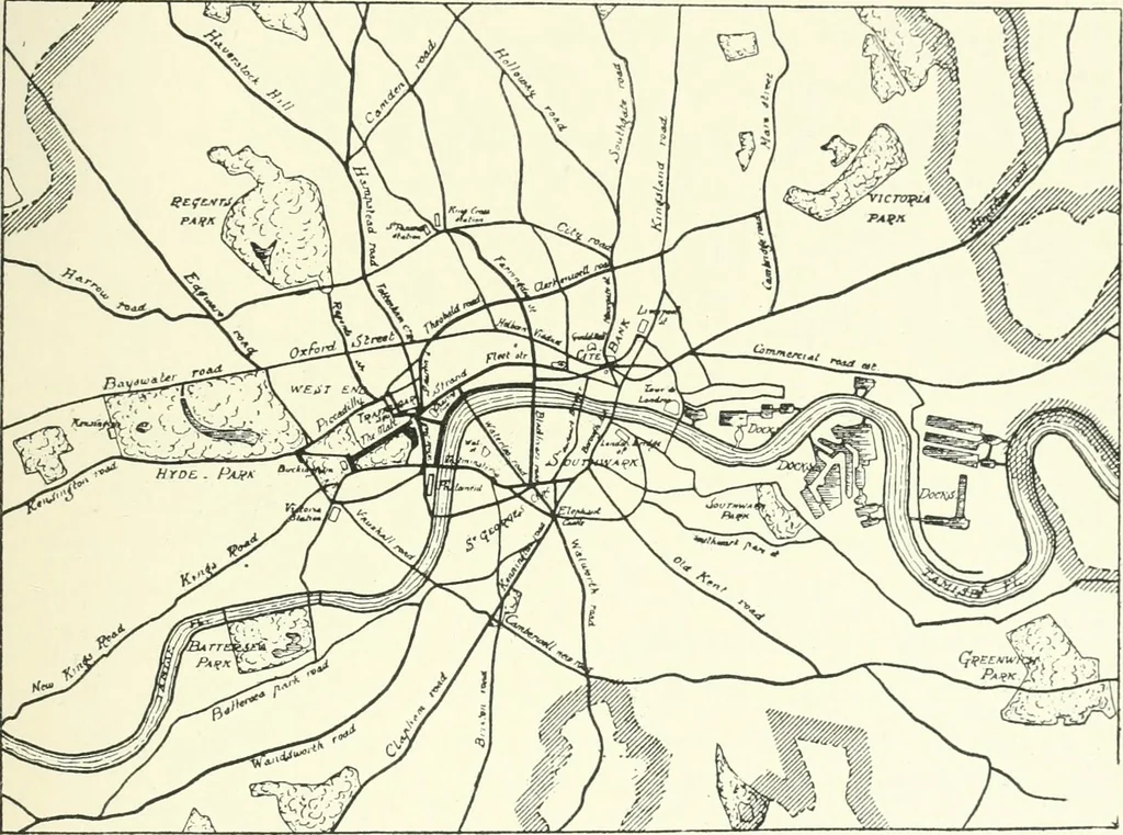An illustration from Town planning, past, present and possible, 1911, leaf 168