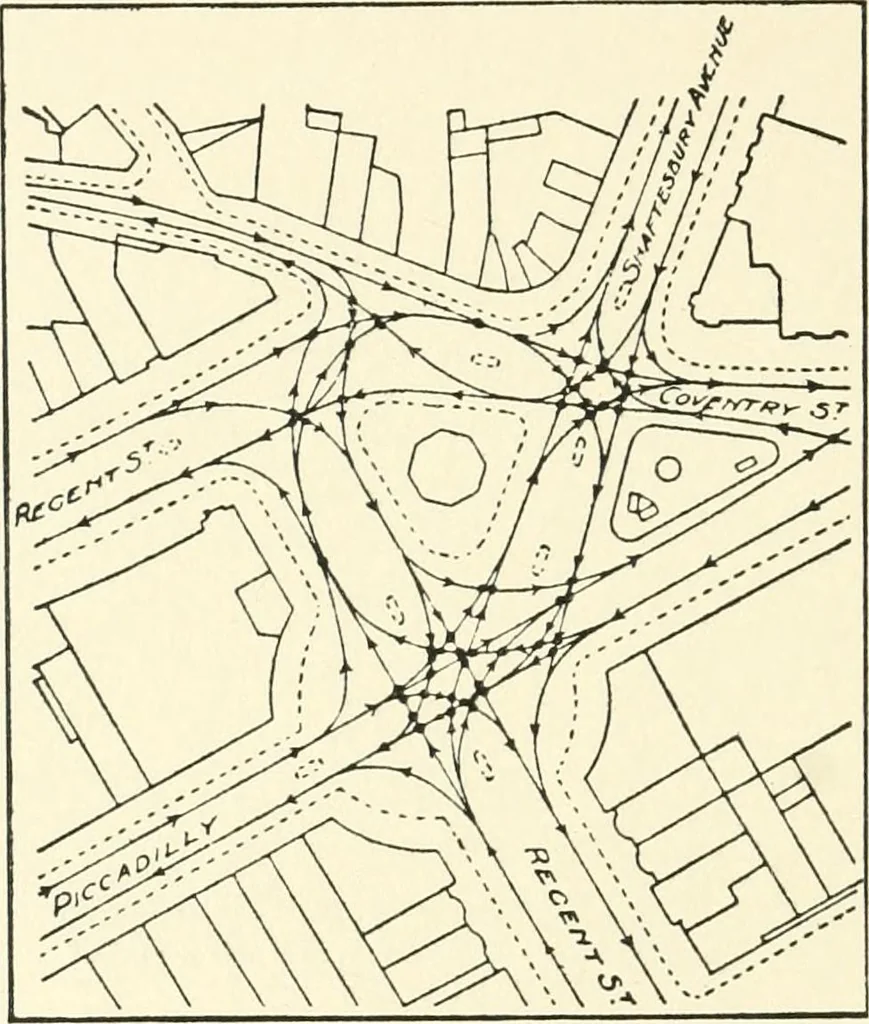An illustration from Town planning, past, present and possible, 1911, leaf 189