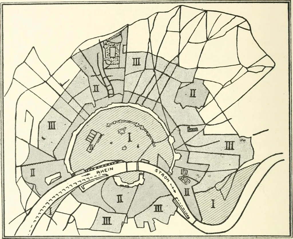 An illustration from Town planning, past, present and possible, 1911, leaf 207