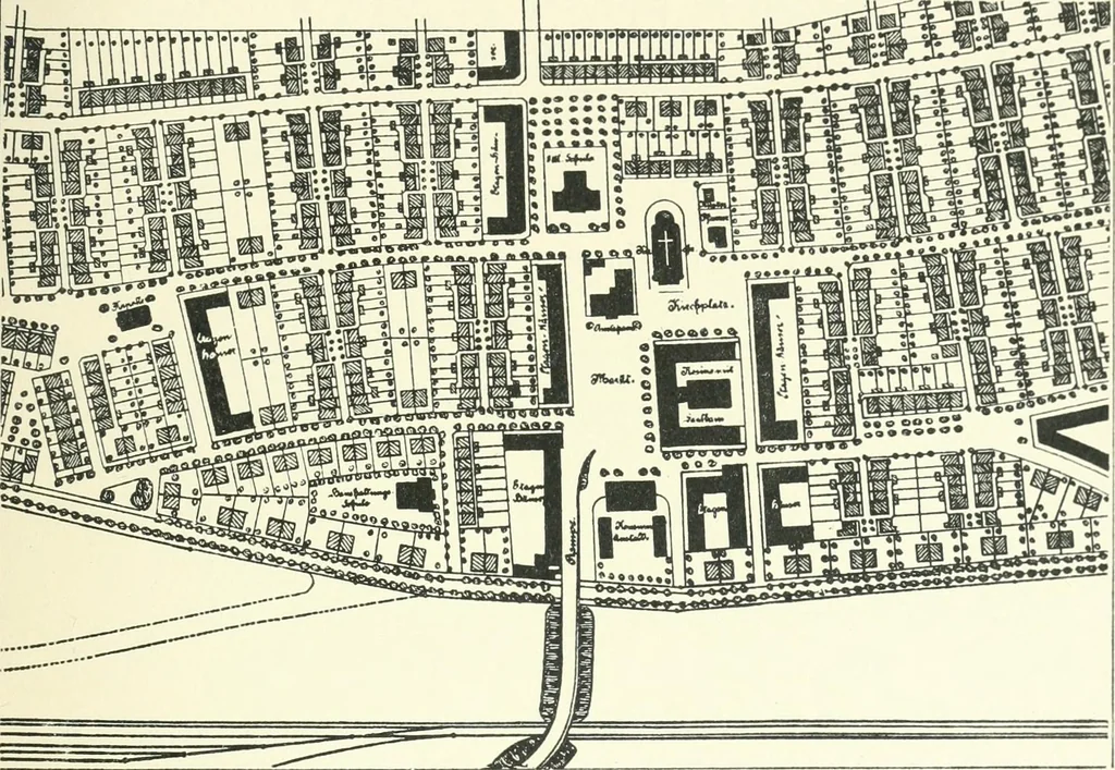 An illustration from Town planning, past, present and possible, 1911, leaf 214
