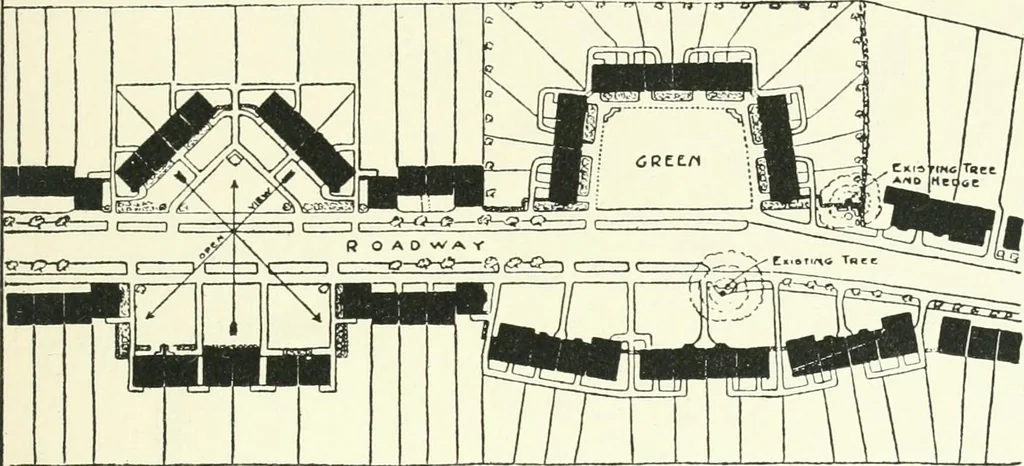 An illustration from Town planning, past, present and possible, 1911, leaf 224