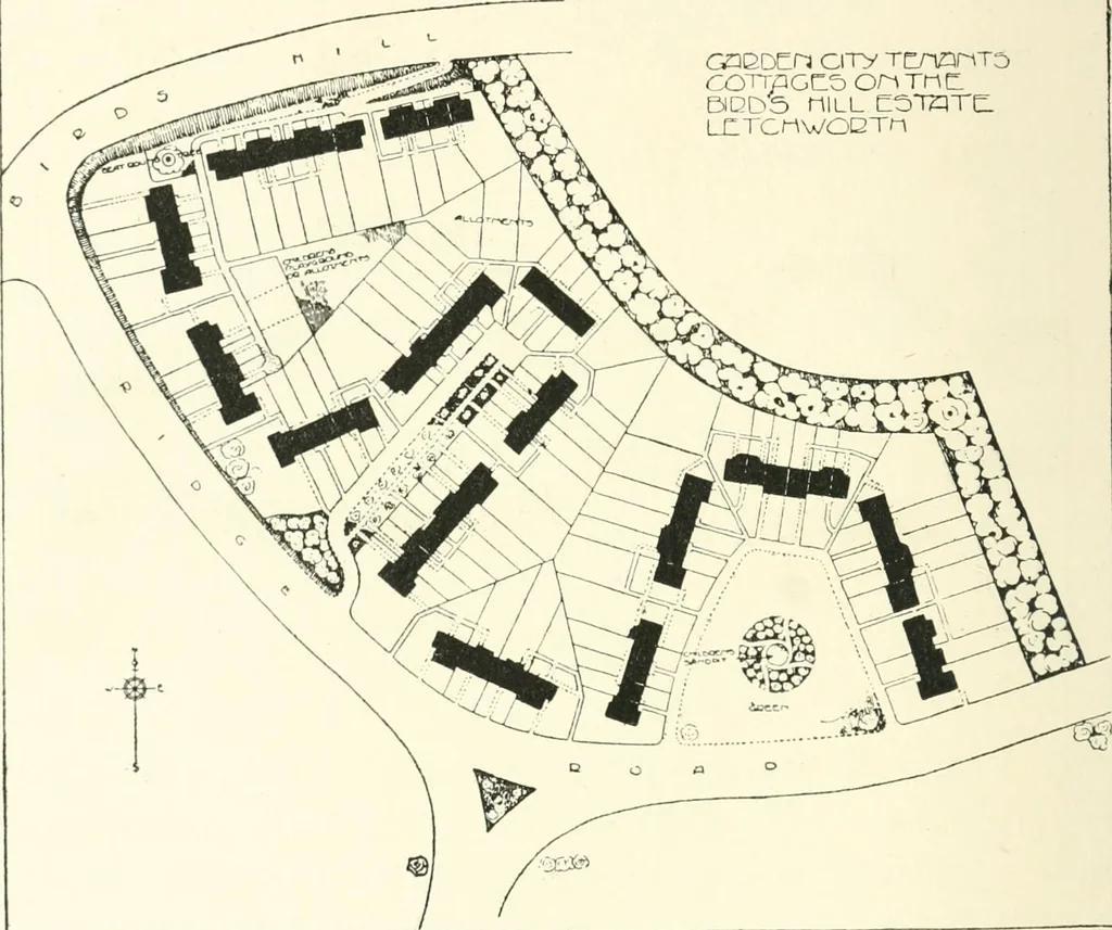 An illustration from Town planning, past, present and possible, 1911, leaf 225