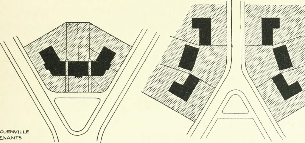 An illustration from Town planning, past, present and possible, 1911, leaf 226