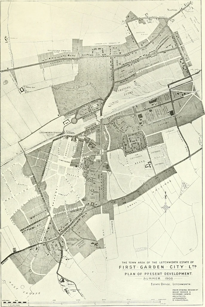 An illustration from Town planning, past, present and possible, 1911, leaf 230