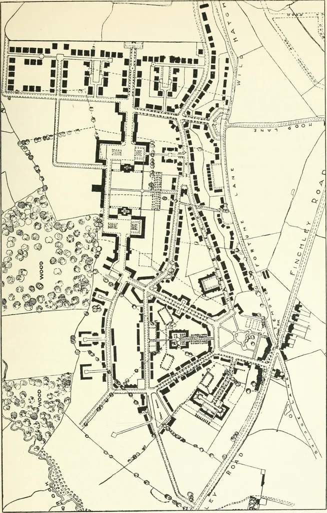 An illustration from Town planning, past, present and possible, 1911, leaf 240