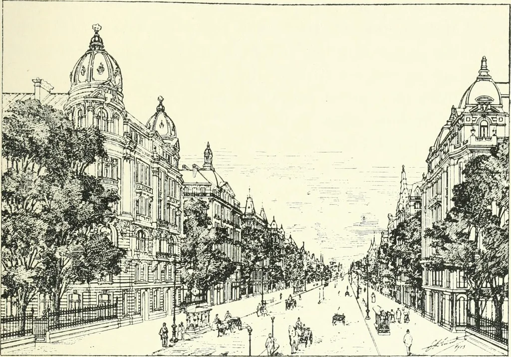 An illustration from Town planning, past, present and possible, 1911, leaf 282