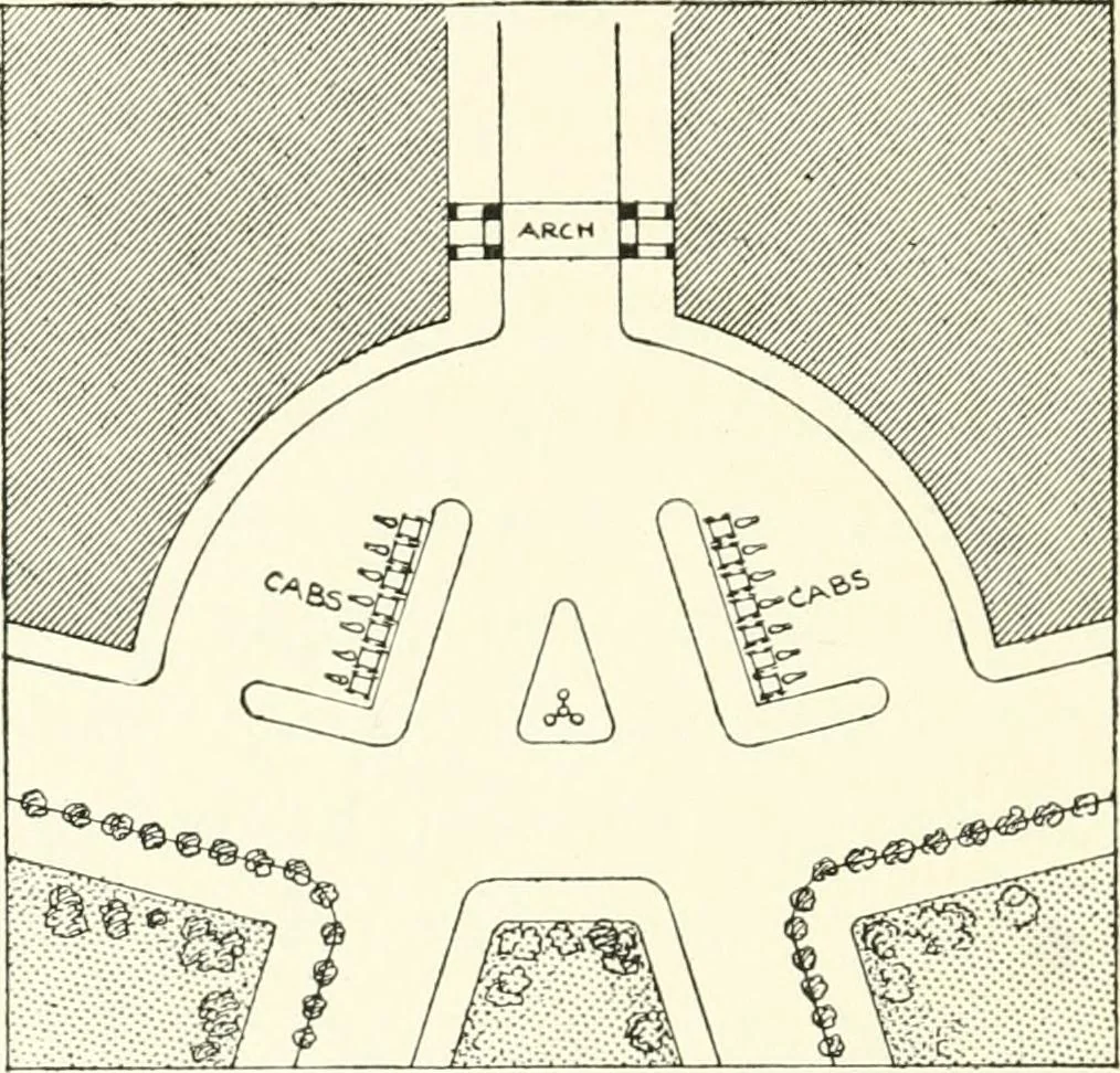 An illustration from Town planning, past, present and possible, 1911, leaf 347