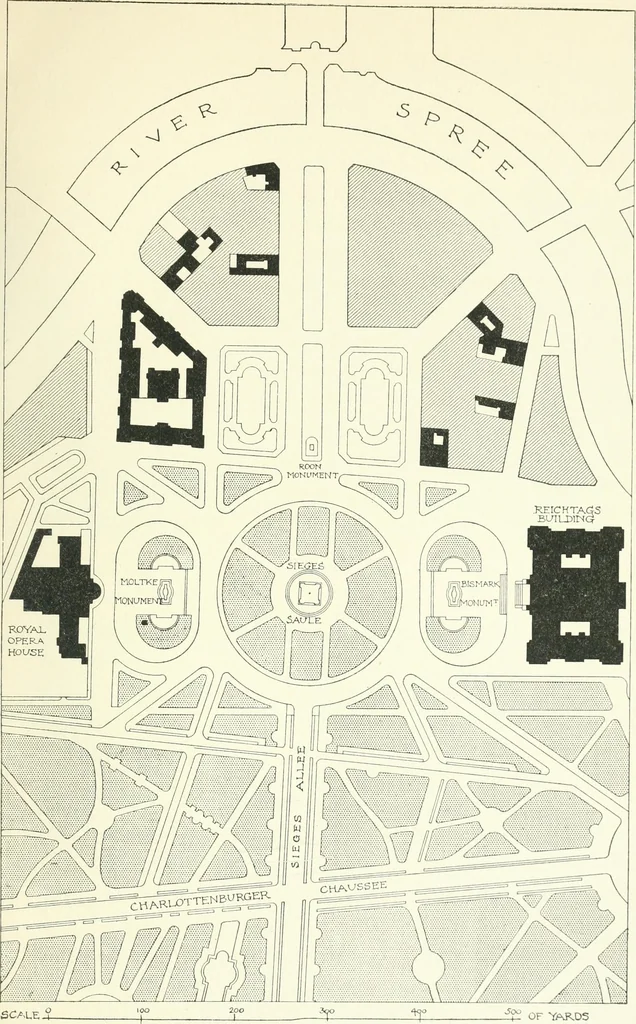 An illustration from Town planning, past, present and possible, 1911, leaf 350
