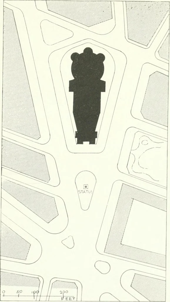 An illustration from Town planning, past, present and possible, 1911, leaf 396