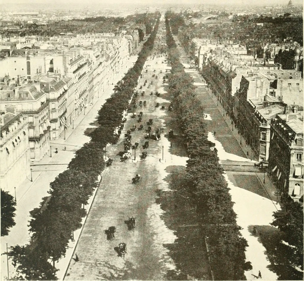 An illustration from Town planning, past, present and possible, 1911, leaf 7