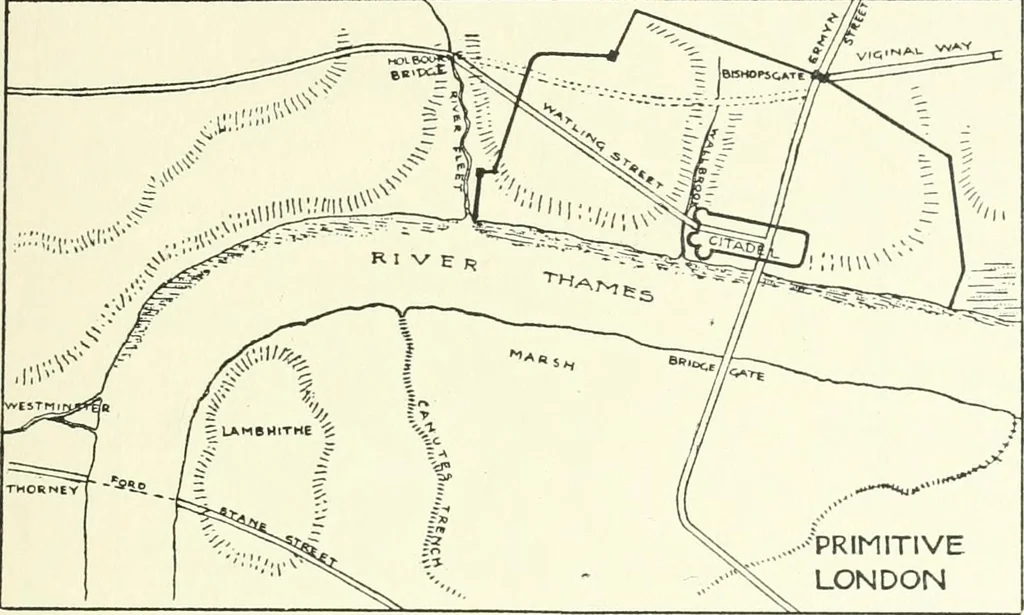 An illustration from Town planning, past, present and possible, 1911, leaf 86