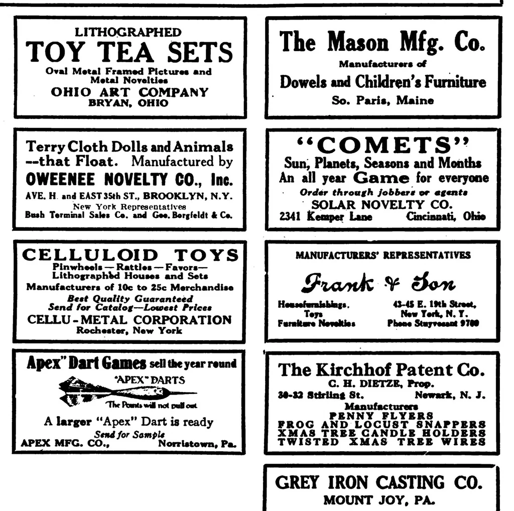 An illustration from Toys And Novelties, Volume 19, Issue No. 1 6 January June 1922, 1922, leaf 440