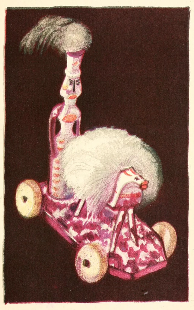 An illustration from Toys, painted by W. Trier;, 1922, leaf 21