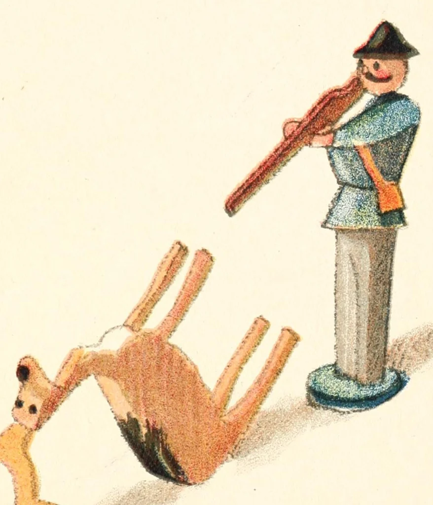 An illustration from Toys, painted by W. Trier;, 1922, leaf 97