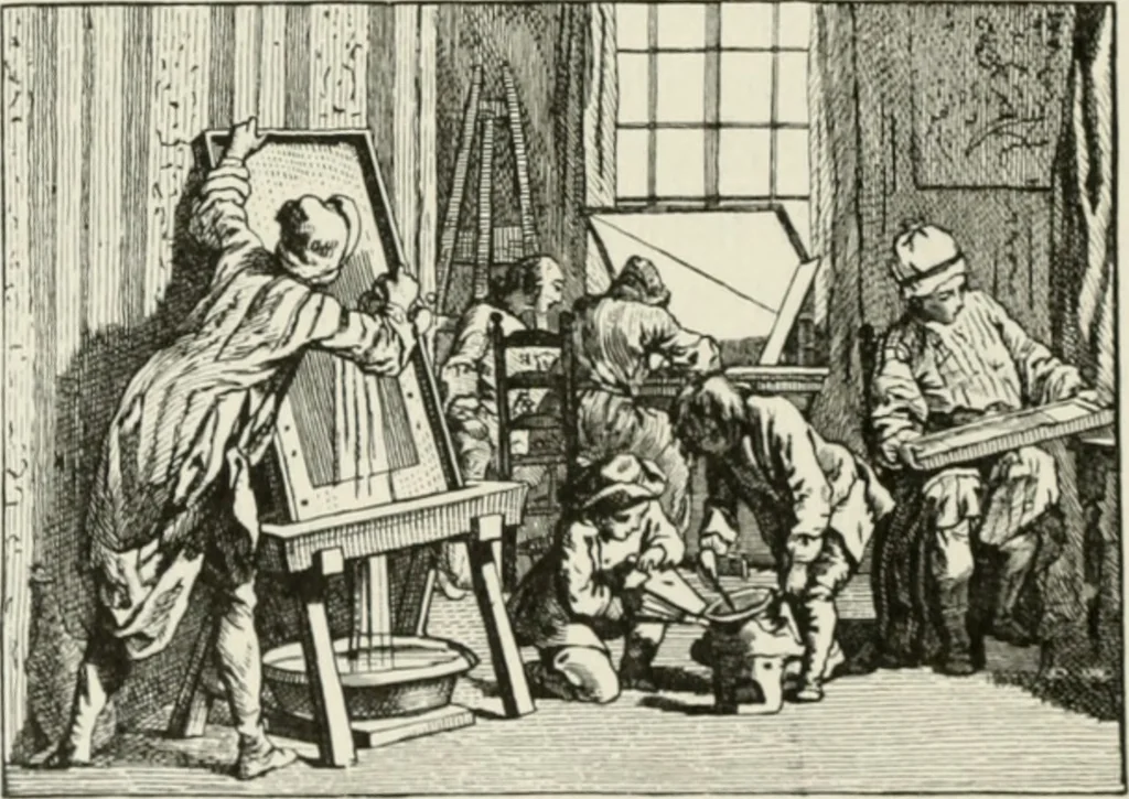 An illustration from A treatise on etching, 1880, leaf 37