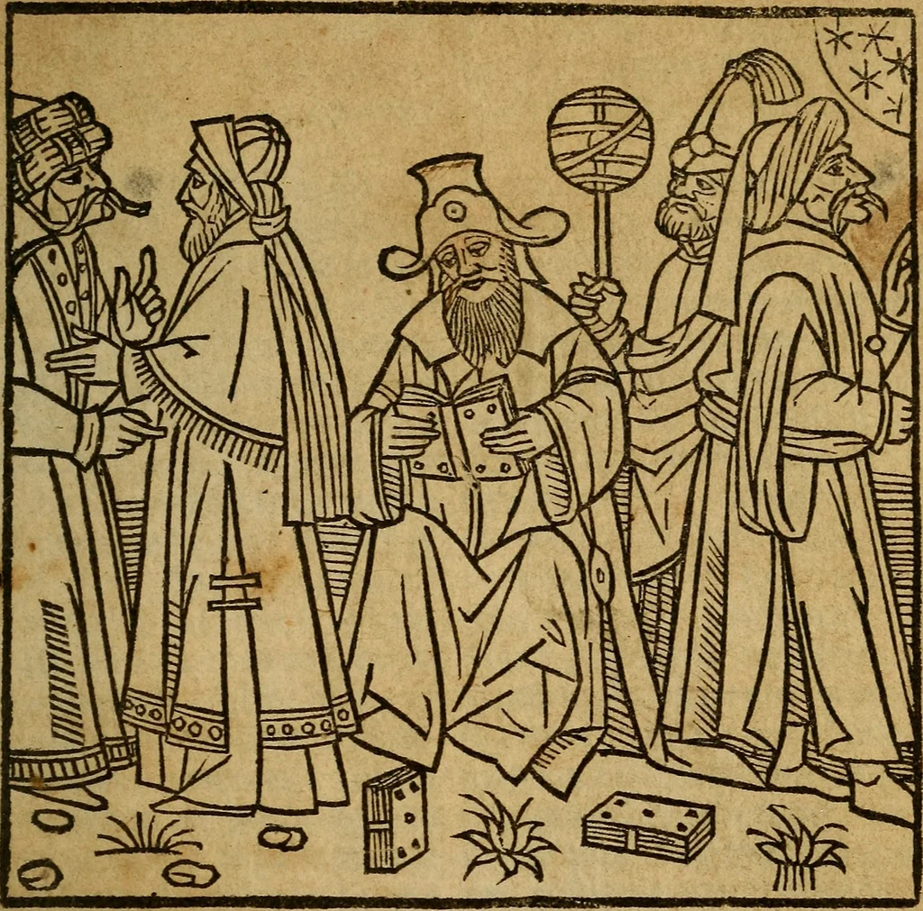 An illustration from Tractato utilissimo circa lo regimento e conseruatione dela sanitade, 1508, leaf 12