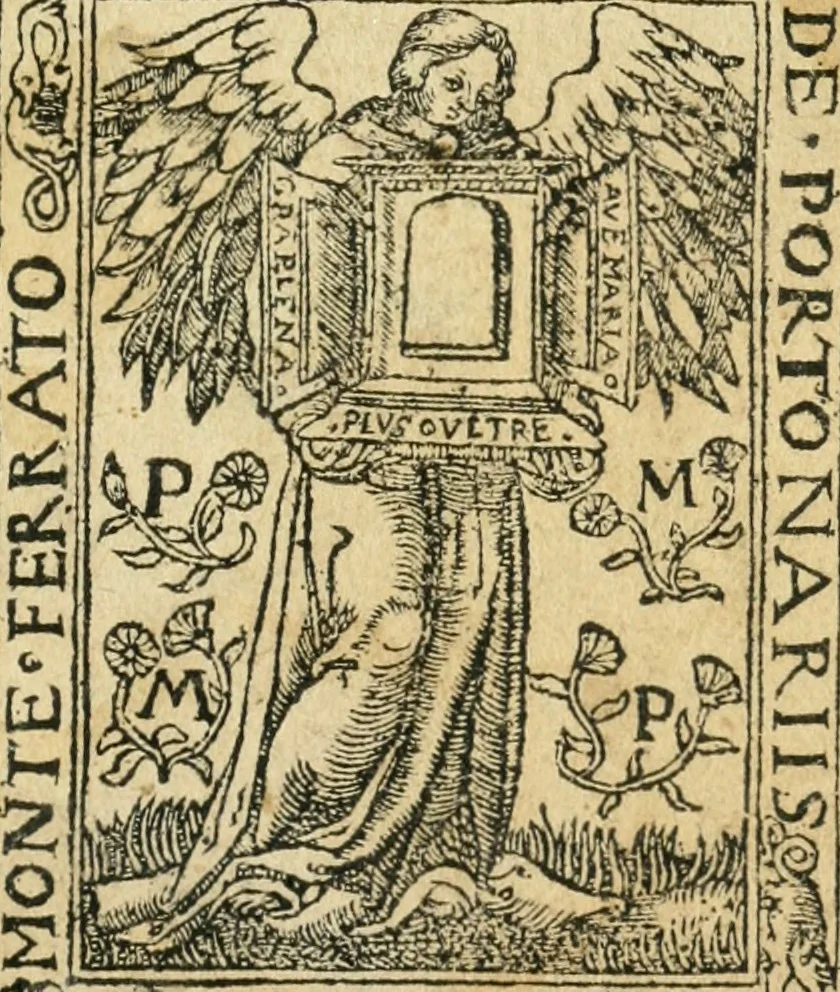 An illustration from Tractatus de gabellis. Solenis et bodierne practice q; comodissimus tractatus vectigalium gabellaruve casus etiam quotidianos decidens, per egregium juris vtriusq;, 1533, leaf 2