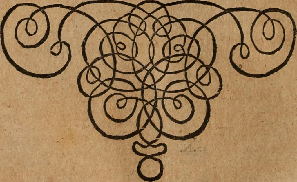 An illustration from Tractatus de regalibus, sive explicatio brevis et methodica ... quae sint regalia in usibus feudorum ... In praesentia verò, de regalibus in genere, quid juris sit, cum venationum tantùm materia, in lucem feliciter prodit autore Friderico Pruckmanno, 1672, leaf 227