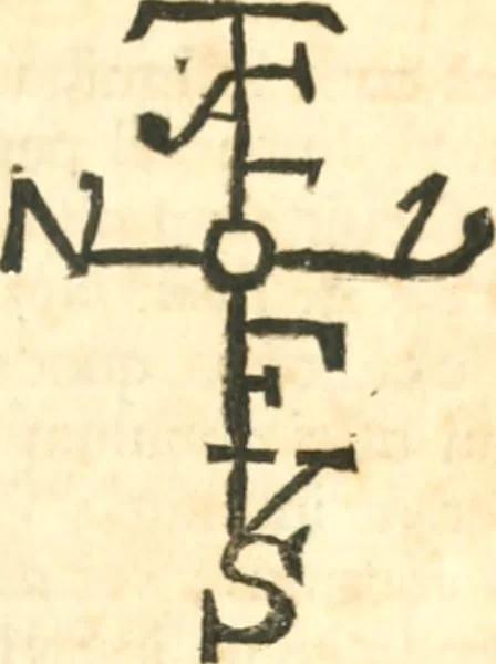 An illustration from Tractatus de siglis veterum omnibus elegantioris literaturae amatoribus utilissimus, in quo continentur quae ad interpretationem numismatum, inscriptionum, juris et fere omnium artium requiruntur, cujus subsidio facile literae explicari possunt, 1703, leaf 324