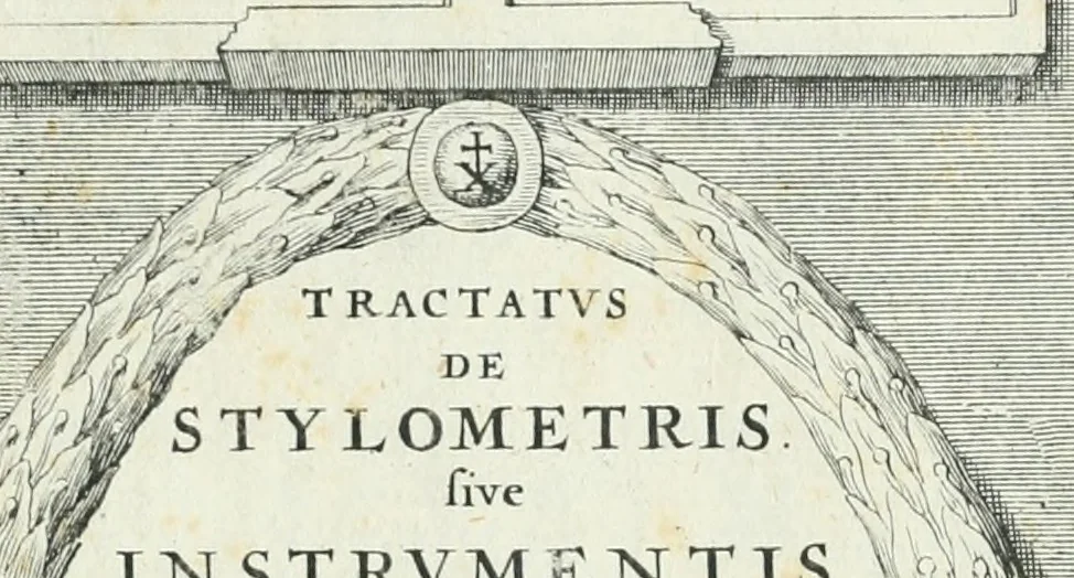An illustration from Tractatus de stylometris, sive, Instrumentis quibus quinque ordines architecturae methodo quâ facilior inveniri nequit ..., 1662, leaf 4