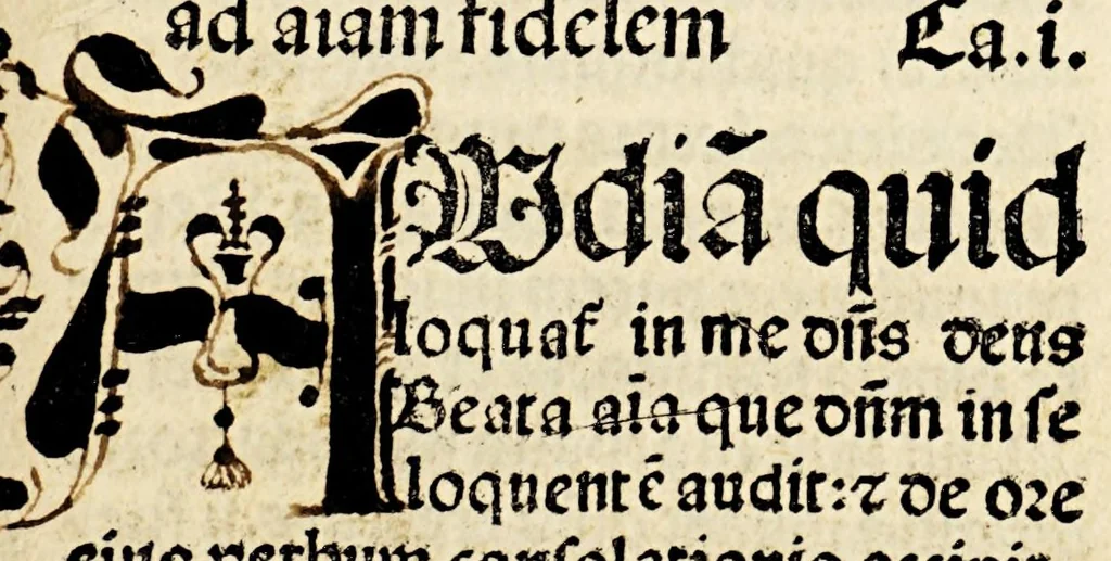 An illustration from Tractatus de ymitatione Cristi : cum tractatulo de meditatione cordis, leaf 133