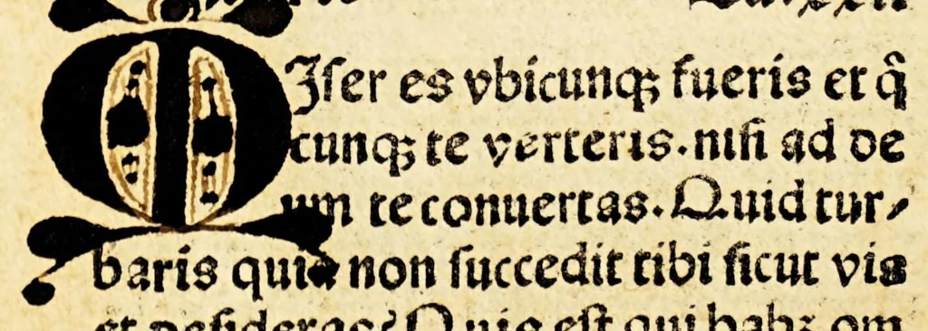 An illustration from Tractatus de ymitatione Cristi : cum tractatulo de meditatione cordis, leaf 70