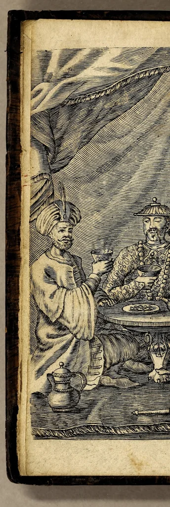 An illustration from Tractatus novi de potu caphé; de chinensium thé; et de chocolata, 1685, leaf 6