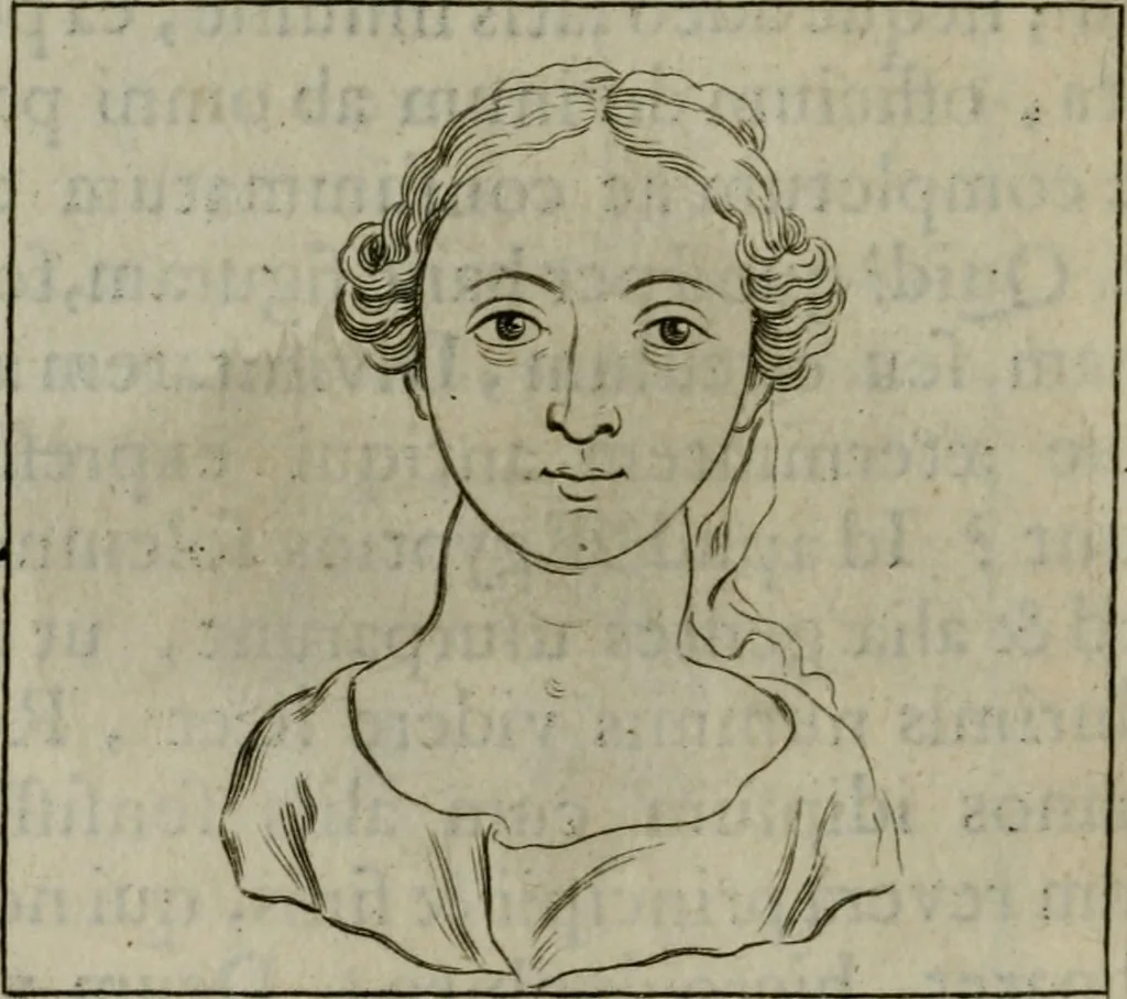 An illustration from Tractatus physiologicus de pulchritudine : juxta ea quae de sponsa in canticis canticorum mysticè pronunciantur, 1662, leaf 23