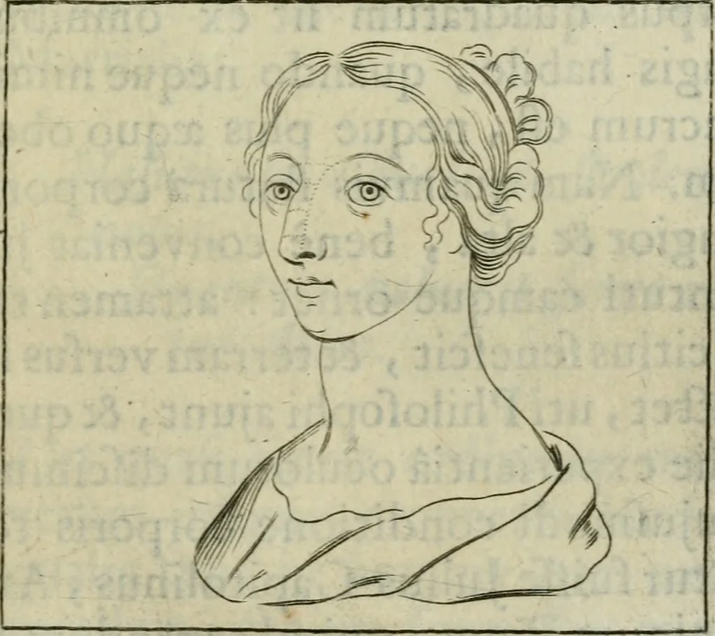 An illustration from Tractatus physiologicus de pulchritudine : juxta ea quae de sponsa in canticis canticorum mysticè pronunciantur, 1662, leaf 26