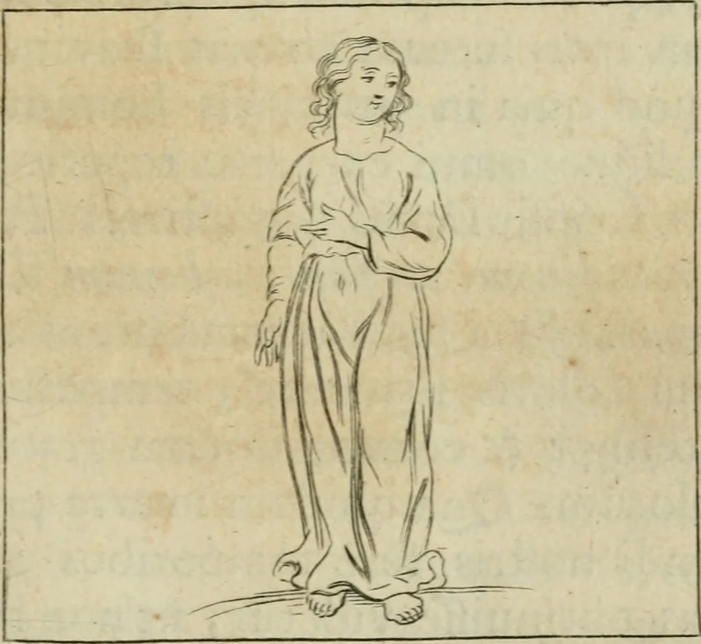 An illustration from Tractatus physiologicus de pulchritudine : juxta ea quae de sponsa in canticis canticorum mysticè pronunciantur, 1662, leaf 70