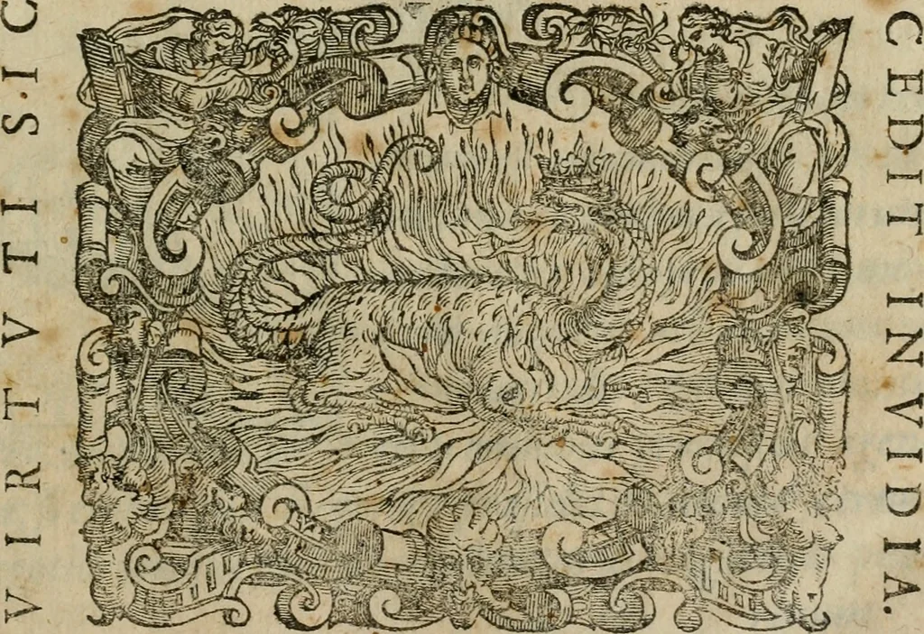 An illustration from Tractatvs lvcvlentvs de iuramento litis decisorio, 1595, leaf 4