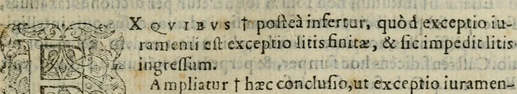 An illustration from Tractatvs lvcvlentvs de iuramento litis decisorio, 1595, leaf 54