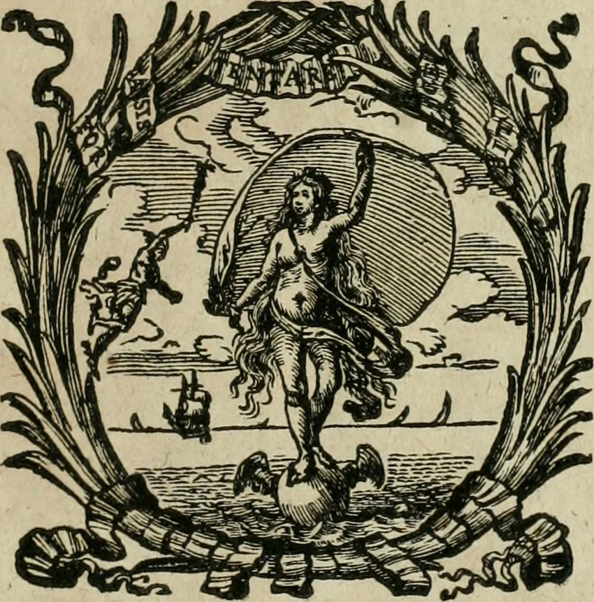 An illustration from Tractatvs politico-juridicus de ivre mercatorum et commerciorum singvlari, 1662, leaf 8
