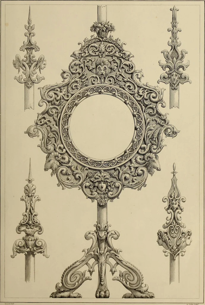 An illustration from The tradesmans book of ornamental designs, 1847, leaf 12