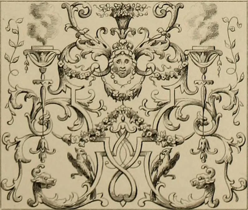 An illustration from The tradesmans book of ornamental designs, 1847, leaf 32