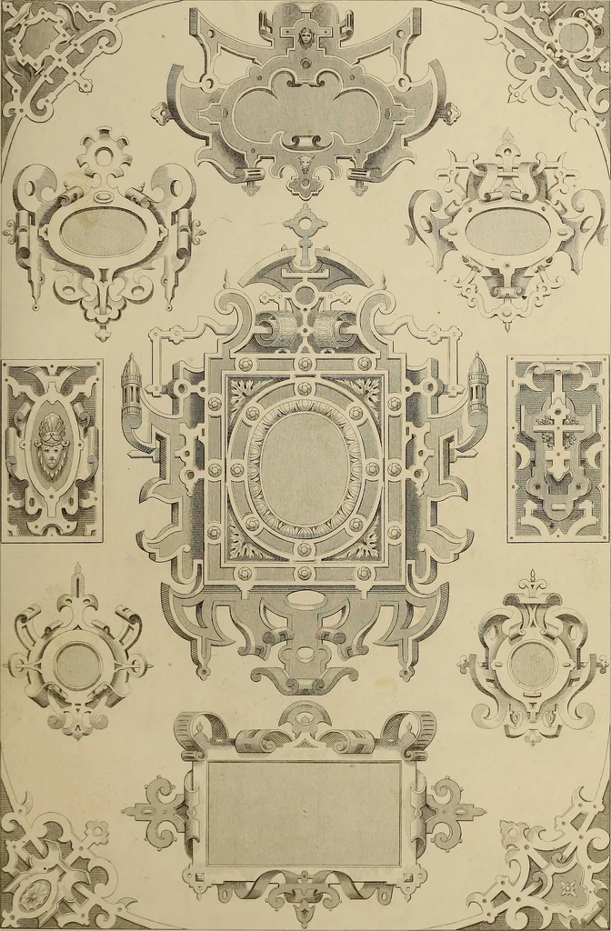 An illustration from The tradesmans book of ornamental designs, 1847, leaf 64