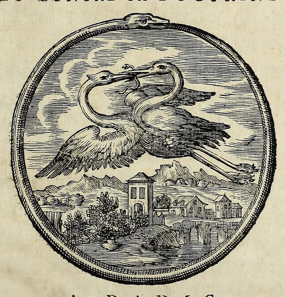 An illustration from Traduction de la conclusion et de la censure de la sacrée FAculté the Theéologie de Paris contre Frère F. Malagola et contre sa doctrine, 1683, leaf 5