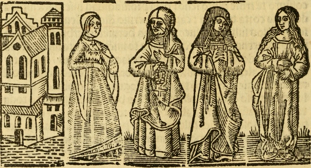 An illustration from Tragicomedia de Calisto y Melibea : en la qual se contiene de mas de su agradable y dulce estilo muchas sentencias filosofales : y avisos muy necessarios para mancebos : mostrandoles los engaños q estan encerrados en seruientes [sic] y alcahuetas : y nuevamente añadidos el tractado de Centurio, 1502, leaf 47