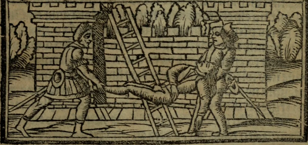 An illustration from Tragicomedia de Calisto y Melibea : enla qual se co[n]tiene de mas de su agradable [y] dulce estilo, muchas sente[n]cias filosofales [y] auisos muy necessarios para ma[n]cebos, mostra[n]doles los engaños q[ue] esta[n] encerrados en seruientes [y] alcahuetas, [y] nueuame[n]te añadido el tractado d[e] ce[n]turio, 1534, leaf 190