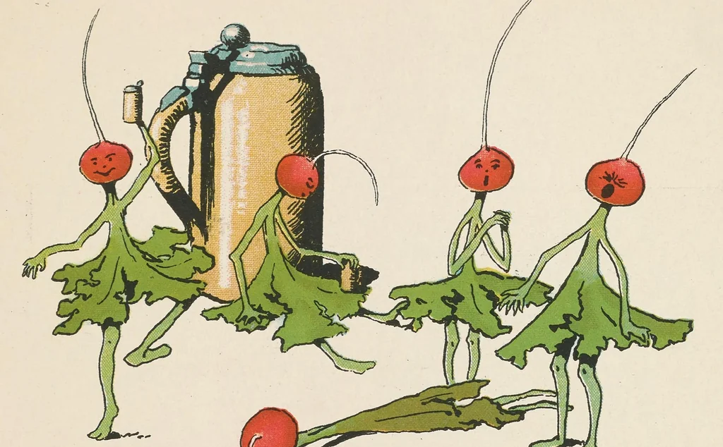 An illustration from Die tragische Rettichgeschichte, 1920, leaf 14
