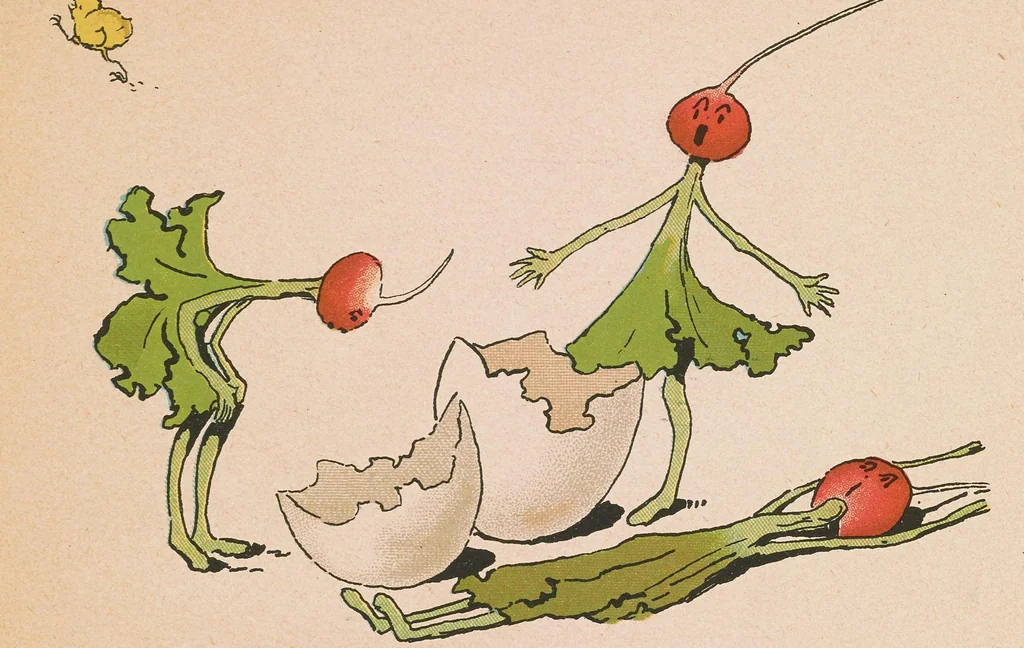 An illustration from Die tragische Rettichgeschichte, 1920, leaf 16