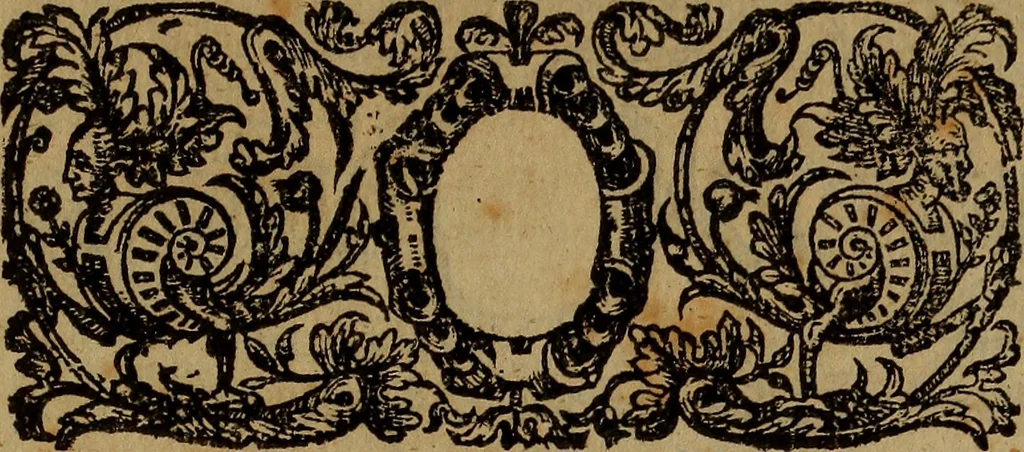 An illustration from The Tragoedy of Othello, The Moore of Venice. As it hath beene diuerse times acted at the Globe, and at the Black-Friers; by his Maiesties Seruants., 1622, leaf 6