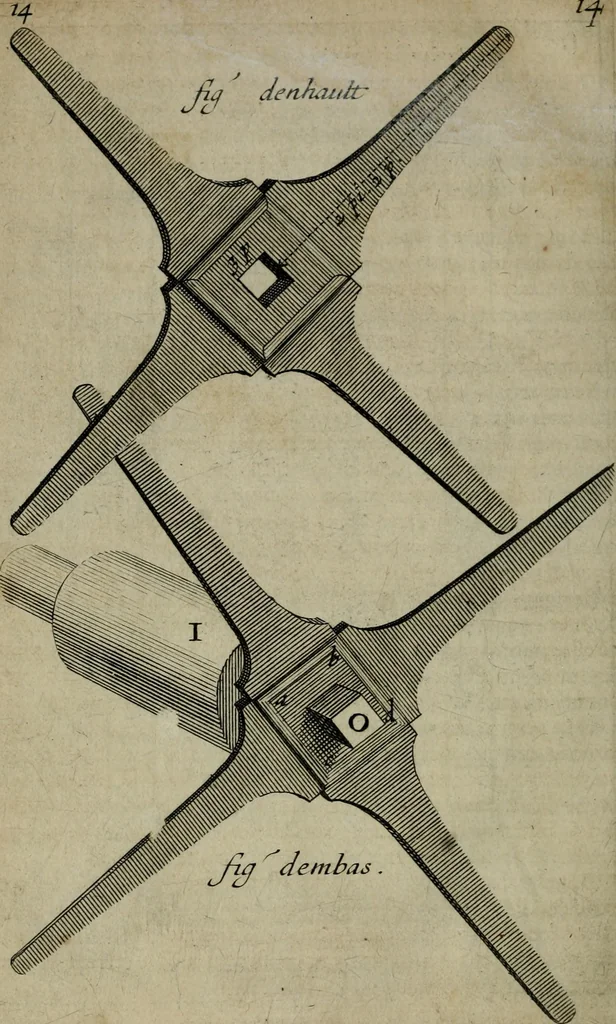 An illustration from Traicté des manieres de graver en taille dovce svr l'airin. Par le moyen des eaux fortes, & des vernix durs & mols. Ensemble de la façon d'en imprimer les planches & d'en construire la presse, & autres choses concernans lesdits arts, 1645, leaf 93