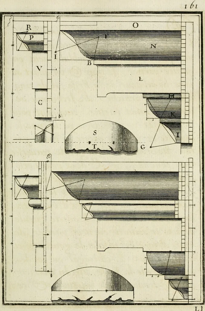 An illustration from Traicté des cinq ordres d'architecture, desquels se sont seruy les anciens, 1645, leaf 182