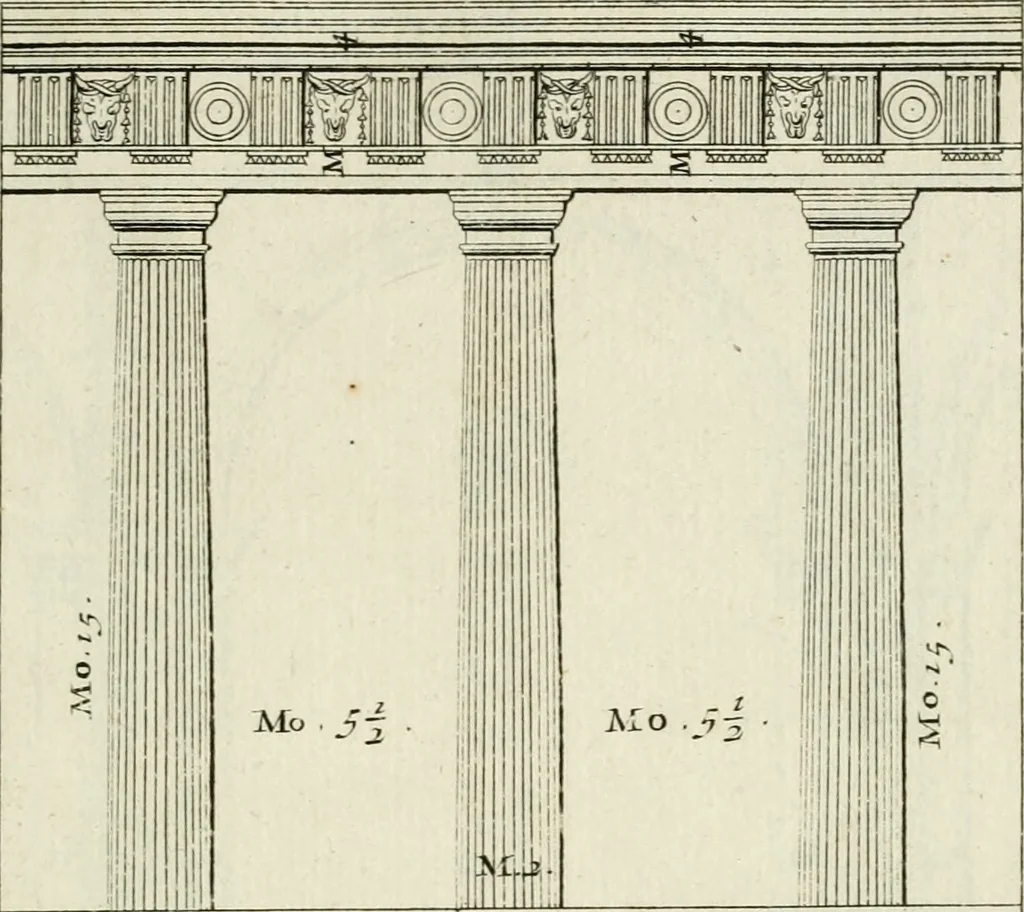 An illustration from Traicté des cinq ordres d'architecture, desquels se sont seruy les anciens, 1645, leaf 46
